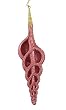 7" Coral Glittered Swirl Sea Shell Christmas Ornament