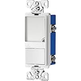 Cooper Wiring Devices 7738W-BOX 15-Amp 120-Volt Heavy Duty Grade One Single-Pole Switch with 1-Watt 120-Volt LED Nightlight Combination, White