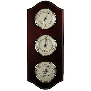 Home Weather Station Barometer Thermometer Hygrometer in Cherry by West and Company