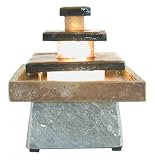 Purple Zen Pyramid Tabletop Fountain