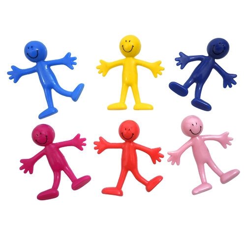 Bendable Smile Men, Multicolored – 12 Pack