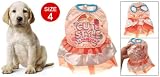 Como One Piece Summer Spring Light Orange Pet Dog Clothes Dress Shirts Skirts Size 4