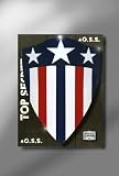  : MARVEL CAPTAIN AMERICA 1940's HEATER STYLE LE SHIELD
