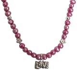 LOVE Flower Power 60s Silver Necklace