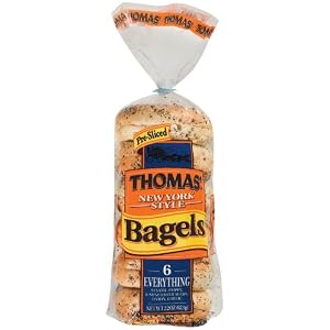Thomas' Everything Bagels, 6 Pre-Sliced, 20 Oz. by Thomas'