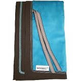 All-Weather Woobee Baby Blanket - Brilliant Turquoise/chocolate