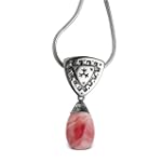 Carolyn Pollack Sterling Silver and Rhodochrosite Pendant Necklace