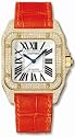 NEW CARTIER SANTOS 100 LADIES GOLD WATCH WM502051