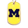 Michigan Wolverines Dog Tag Domed Necklace Charm Chain Ncaa