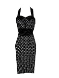 Polka Dot Burlesque Sexy Wiggle Pencil Dress