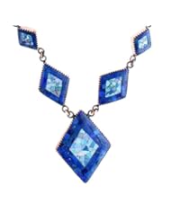 From Amazon.com. Click for details:
 Lapis and Micro Opal Inlay Copper Necklace by Jay King Lapis and Micro Opal Inlay Copper Necklace by Jay King