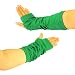 Cotton Slouch Arm Warmer Fingerless Long Gloves Green
