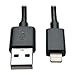 Tripp Lite Apple MFI Certified 10 inch Lightning to USB Cable Sync Charge iPhone/iPod/iPad - Black (M100-10N-BK)