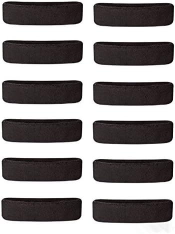 Conversancy12 PCS Cotton Sports Basketball Headband /Sweatband Head Sweat Band/Brace(black)