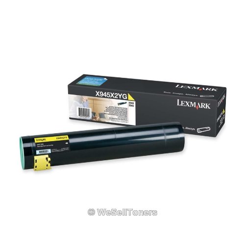Lexmark X940, X945 High Yield Yellow Toner Cartridge 22,000 Yield, Part Numbe...