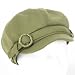 Crystal Newsboy Gatsby Cabby Adjustable Cap Olive Green