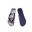 【TORY BURCH】トリーバーチ ビーチサンダル　FLIP FLOP 10.Navy Large Flower[並行輸入品]