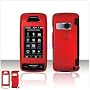 Solid Red RUBBER FEEL SOFT GRIP Case Cover for Brand LG Voyager VX10000 VX-10000 Protective Cell Phone Hard SNAP-ON