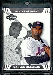 2007 Topps Co-Signers #41 Carlos Delgado New York Mets Baseball Card - Mint Condition - In Protective Display Case !