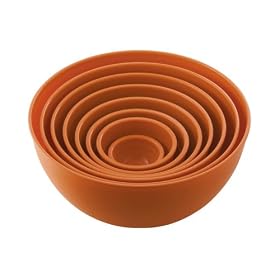 Mario Batali The Italian Kitchen Collection 8-Piece Melamine Mixing Bowl Set, Persimmon by Mario Batali