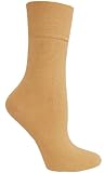 Ladies Khaki Socks - Diabetic Socks (Pack of 3)