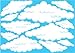 Clouds with Blue Lining Wall Decals/ Stickers/ Graphics Clouds with Blue Lining Wall Decals/ Stickers/ Graphics