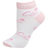 NBA Boston Celtics Ladies White-Pink Allover Team Logo Ankle Socks