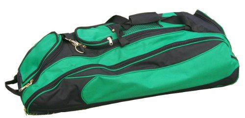 Black & Kelly Green Cobra Softball Baseball Bat Equipment Roller Bag