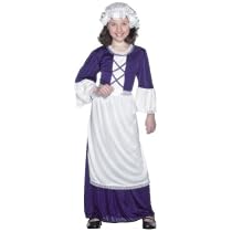 Colonial Girl Fancy Dress Costume (child size) - Medium