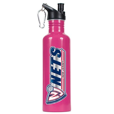 New Jersey Nets 26oz Stainless Steel Water Bottle (Pink)