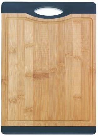 Bamboo Cutting Board with Black Grip