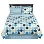 Contemporary Home Teal Dot Bed Set Full