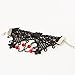 Yazilind Lolita Black Lace Red Crystal Slave Bracelet Metal Chain Red Beads