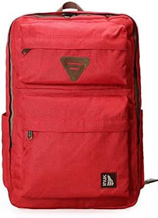 INUK Lightweight Daypack Unisex Square Polyester Backpack Red