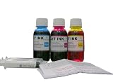 3x4oz Premium Nano Refill Ink (4oz Cyan + 4oz Magenta + 4oz Yellow) and 3 Syringes for Lexmark 15M0120 (#20) Color Ink Cartridges for Lexmark Printer Jetprinter 3100, P3150, P707, X125, X4250, X4270, X63, X73, X83, X85, Z42, Z43, Z45, Z45se, Z51, Z52, Z53, Z54, Z54se, Z705, Z715, Z82 ...