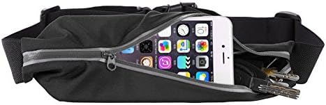Tanluhu T-RB1 Sports Running Belt for iPhone 6 Plus & iPhone 6 and Fitness Workout Belt Running Pouch Bag Pack + Water Resistant Lightweight Waist Pouch Bag and Cycling Hiking Waist Pack (Black)
