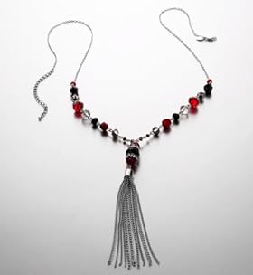Assorted Multi-Faceted Bead Tassel Necklace