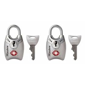 Master Lock 4689TSLV TSA Accepted Luggage Locks with Keys, Silver