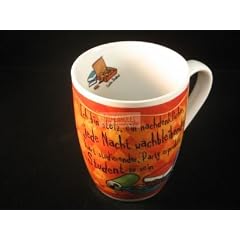 Becher mit Berufsbezeichnung und Hobbys " Student "