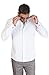 New Men's White French Cuff Tailored Slim Fit Tone on Ton Stripe Dress Shirt