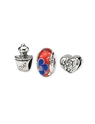 Sterling Silver Love Potion Boxed Charm Set for 3mm Bracelets