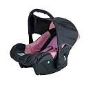 wheels-4-babies presents: car seat group 0 - up to 11 kg for CITY DRIVER in design GREY*PINK included footcover and raincover - 32 different colourings in our shop