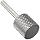 PFERD Cylindrical Carbide Bur, Uncoated (Bright) Finish, Double Cut, Plain End