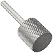 PFERD Cylindrical Carbide Bur, Uncoated (Bright) Finish, Double Cut, Plain End