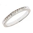 10K White Gold Diamond Wedding Anniversary Band Ring (0.20cttw, H Color, SI Clarity)
