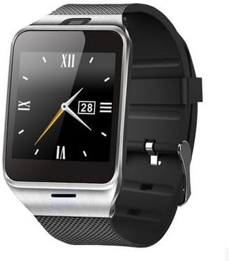 Support NFC Aplus Gv18 Smart Bluetooth Watch with Camera Bluetooth Wristwatch SIM Card Smartwatch Wearable Device Health Pedometer Mp3 Waterproof for Smartphone (Black)