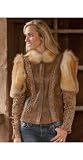 Women's Chimera Shearling Sheepskin Jacket with Fox Fur Trim