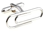 Silver Executive Office Paperclip Cufflinks Cuff Links