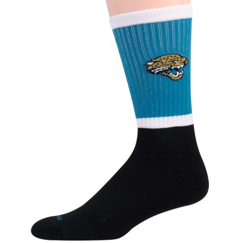 Reebok Jacksonville Jaguars Teal-Black Crew Socks (10/13)