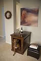Medium Mahogany TownHaus Hideaway Dog House Nightstand End Table